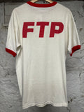 FTP White Red T-Shirt Sz L