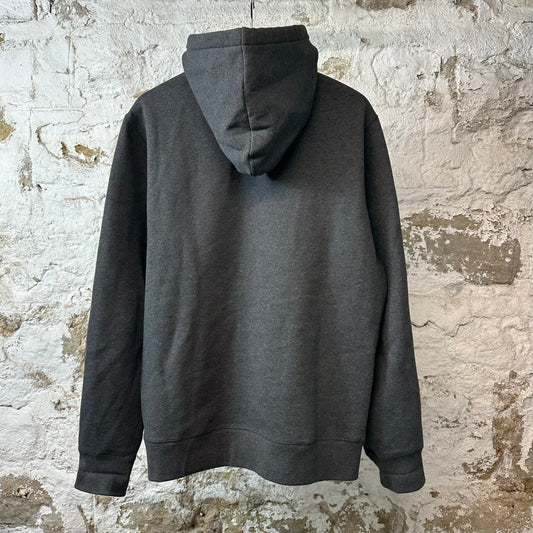 Burberry Small Logo Zip Up Hoodie Dark Gray Sz XL