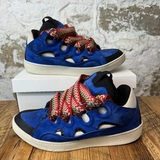 Lanvin Curb Multicolor Lace Blue White Sneaker Sz 13 (46)