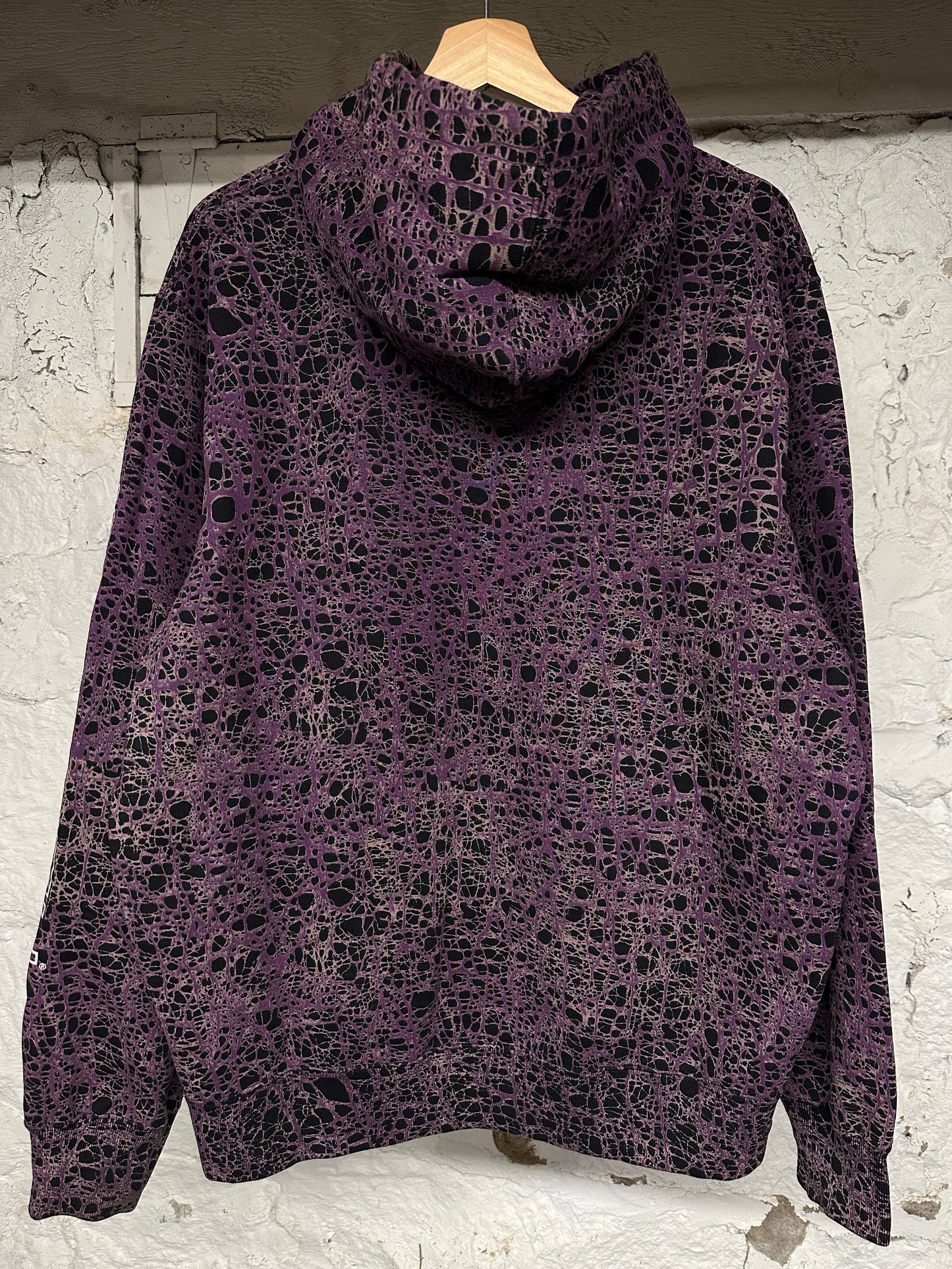 Supreme Cracked Purple Hoodie Sz L