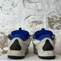 Lanvin Curb Black White Lace Blue Cream Sneaker Sz 9 (42)