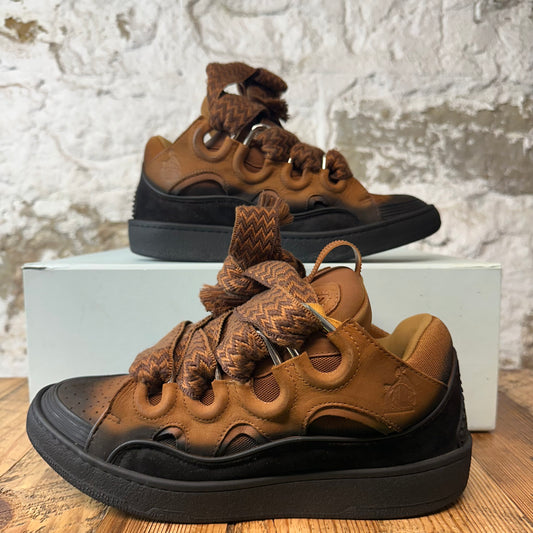 Lanvin Curb Brown Black Sneaker Sz 8 (41)