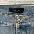 Amiri Plain Light Blue Shotgun Denim Jeans Sz 36