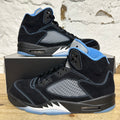 Air Jordan 5 Black University Blue Sz 12