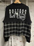 Bottege Desires Half Flannel T-Shirt Sz M