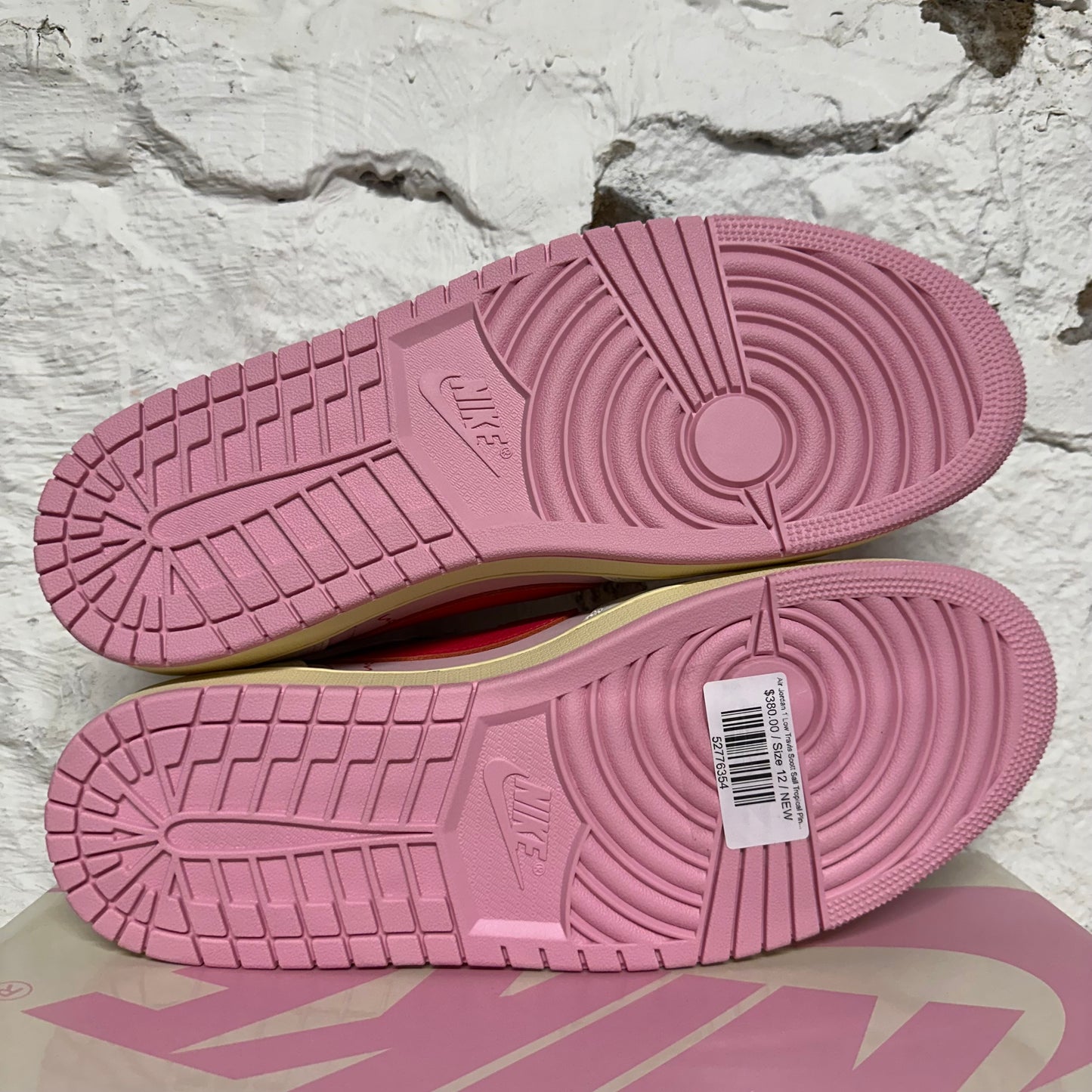 Air Jordan 1 Low Travis Scott Sail Tropical Pink Sz 12 DS