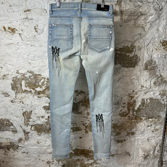 Amiri MA Drip Light Blue Denim Jeans Sz 31