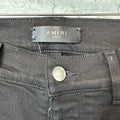 Amiri MX1 Black Paisley Black Denim Jeans Sz 32