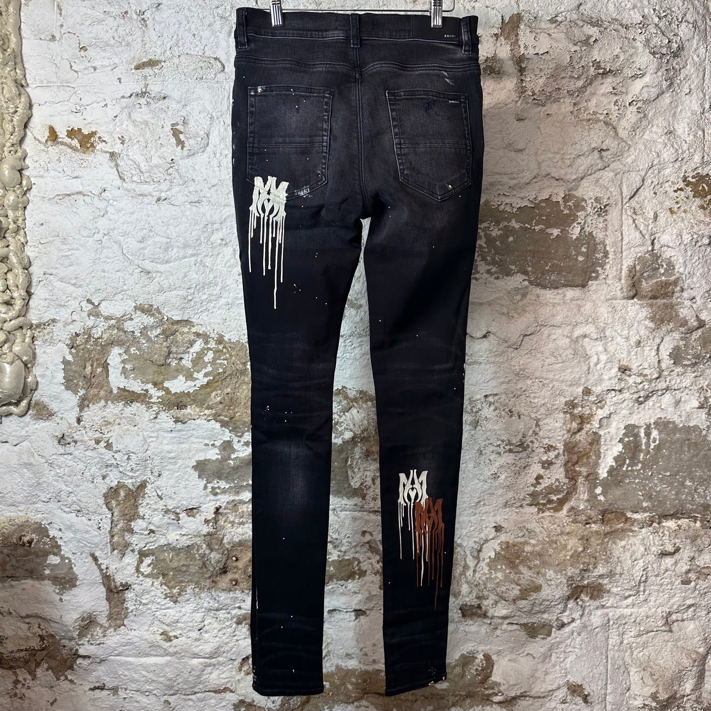 Amiri MA Drip Black Denim Jeans Sz 32