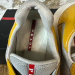 Prada Ameicas Cup Yellow Patent Gray Sz 10.5