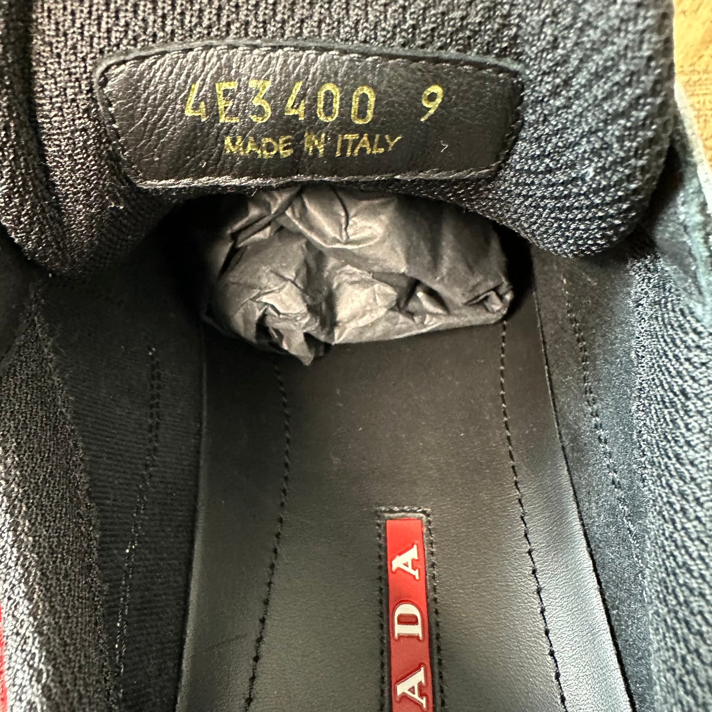 Prada Americas Cup White Red Patent Black Sneaker Sz 9