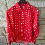 Bape Red Bapesta Star Button Up Sz M