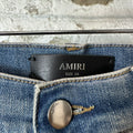 Amiri MA Quad Applique Indigo Blue Denim Jeans Sz 28 DS