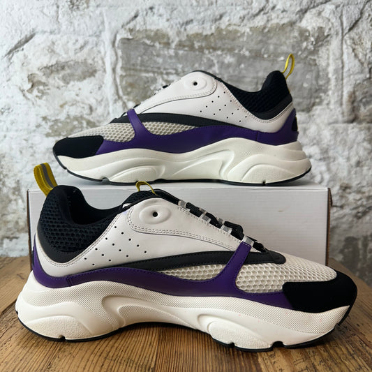 Dior B22 White Black Purple Sneaker Sz 13 (46)