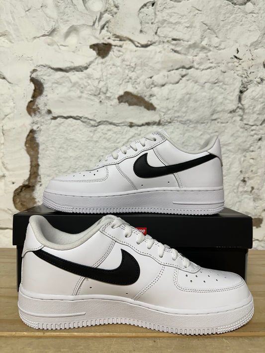Nike Air Force 1 Supreme Low White Black Sz 7