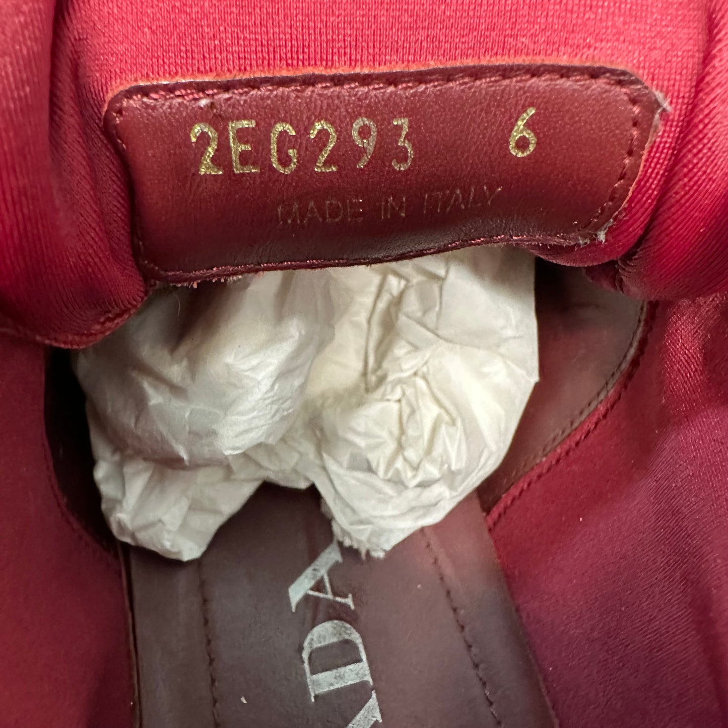 Prada Cloudbust Thunder Maroon Sneaker Sz 6