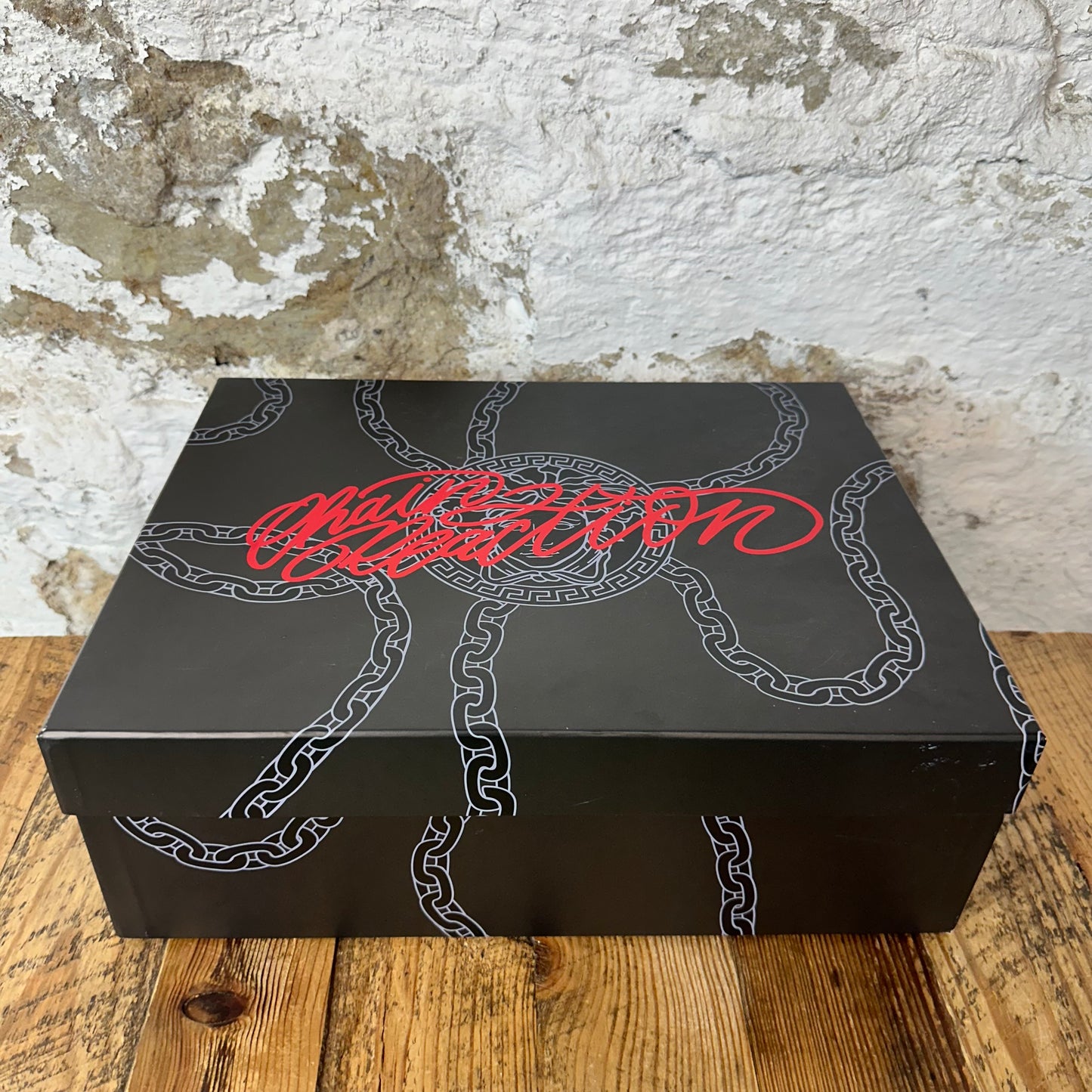 Versace Chain Reaction Blue White Sneaker Sz 12 (45)