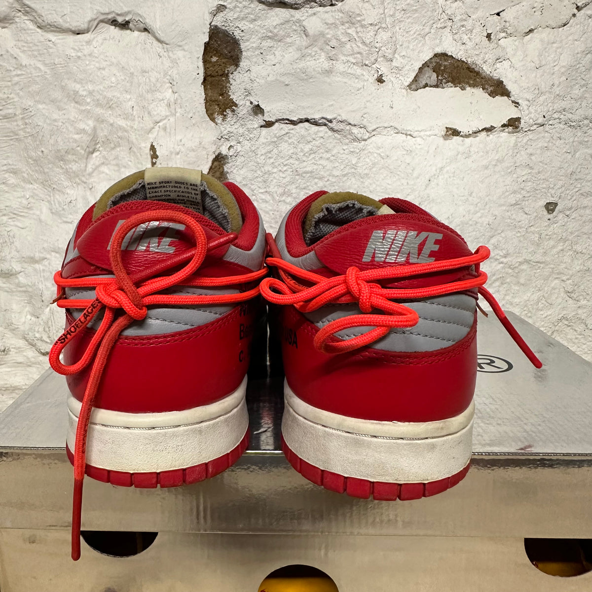 Nike Dunk Low Off-White University Red Sz 12.5