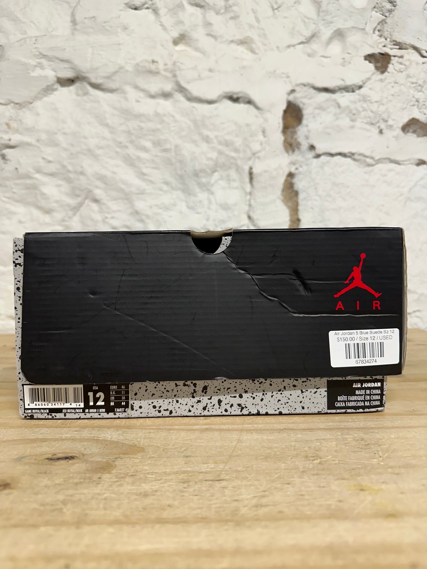 Air Jordan 5 Blue Suede Sz 12