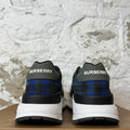 Burberry Ramsey Dark Blue Plaid White Black Sneaker Sz 10.5 (43.5)
