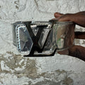 Louis Vuitton Silver Monogram Belt Sz (85/34) W/ Box