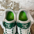 Louis Vuitton Green White Trainer Sneaker Sz 11.5 (10LV)