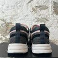 Chanel CC Pink Grey Black Tweed Trainer Sneaker Sz 6 (38)