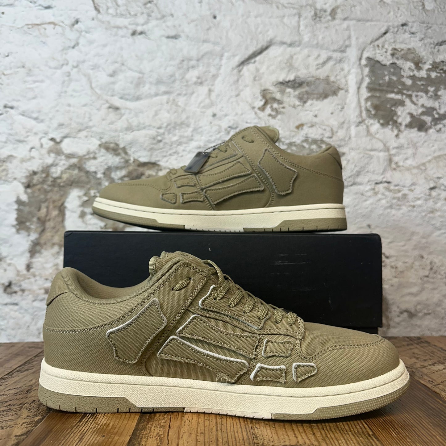 Amiri Green Canvas Chunky Skeleton Sneaker Sz 12 (45)