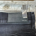 Amiri MX1 Camo Patch Black Denim Jeans Sz 29