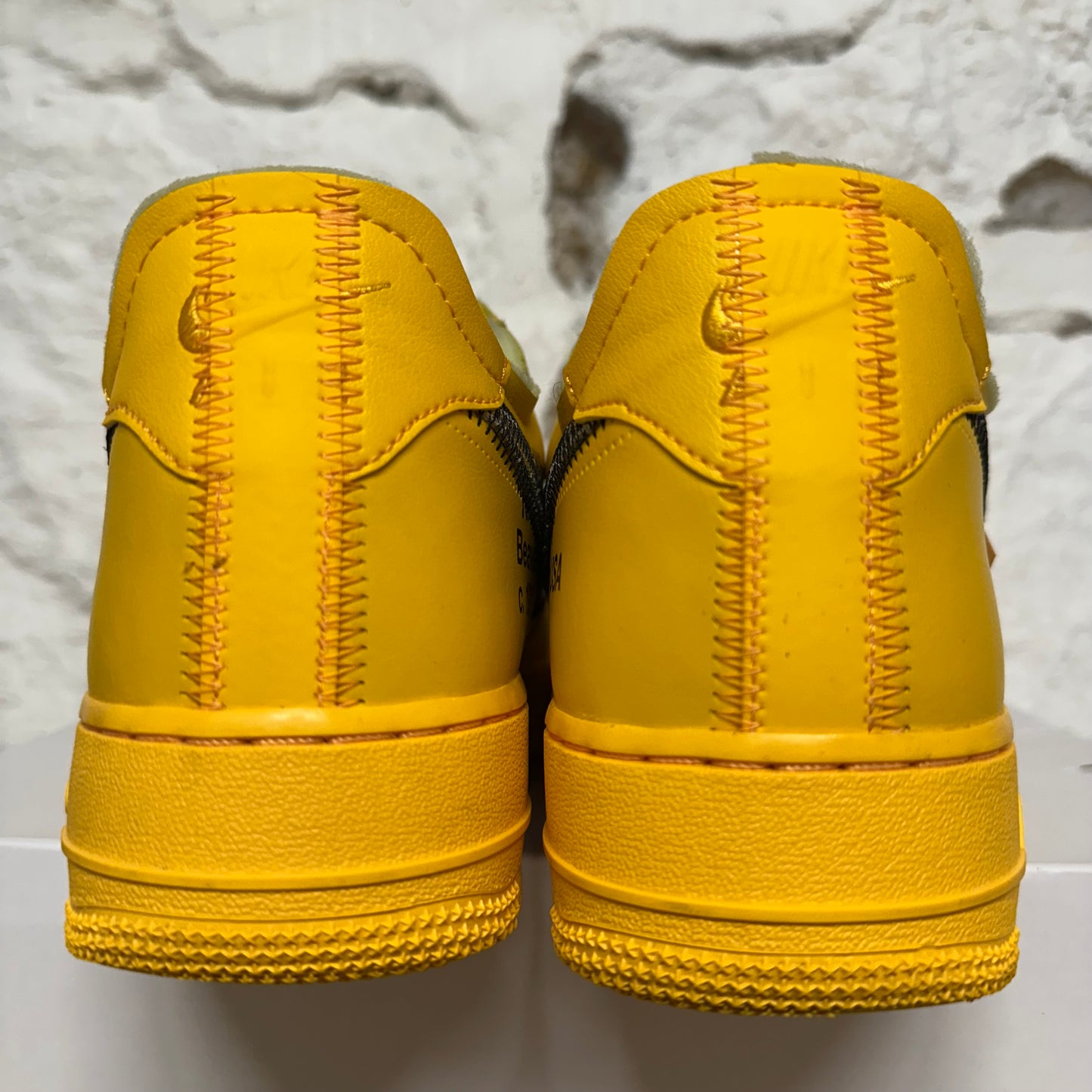 Nike Air Force 1 Low Off-White ICA University Gold Sz 10