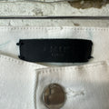 Amiri MX1 White Leather White Denim Jeans Sz 30