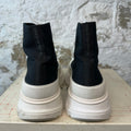 Alexander Mcqueen High Black White Tread Boot Sz 8 (41)