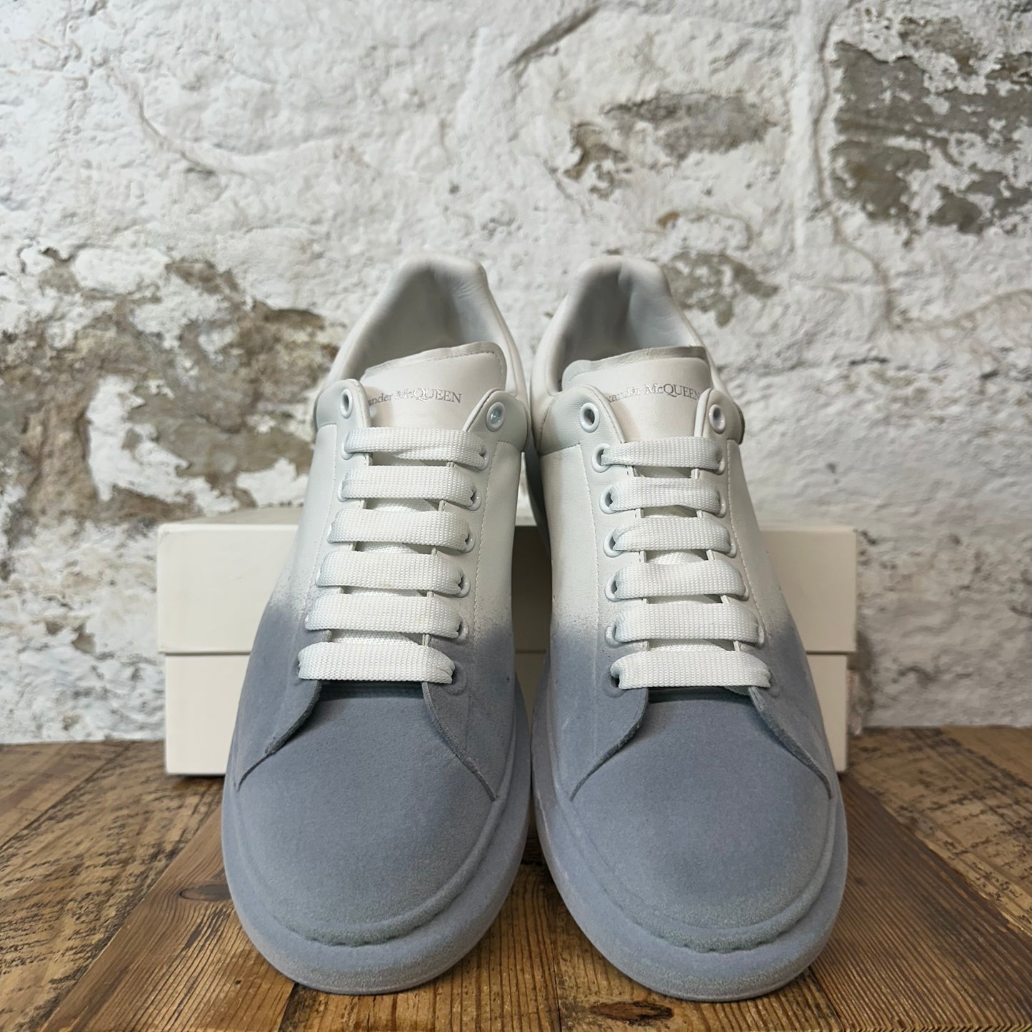 Alexander Mcqueen Grey Suede White Sneaker Sz 13 (46)