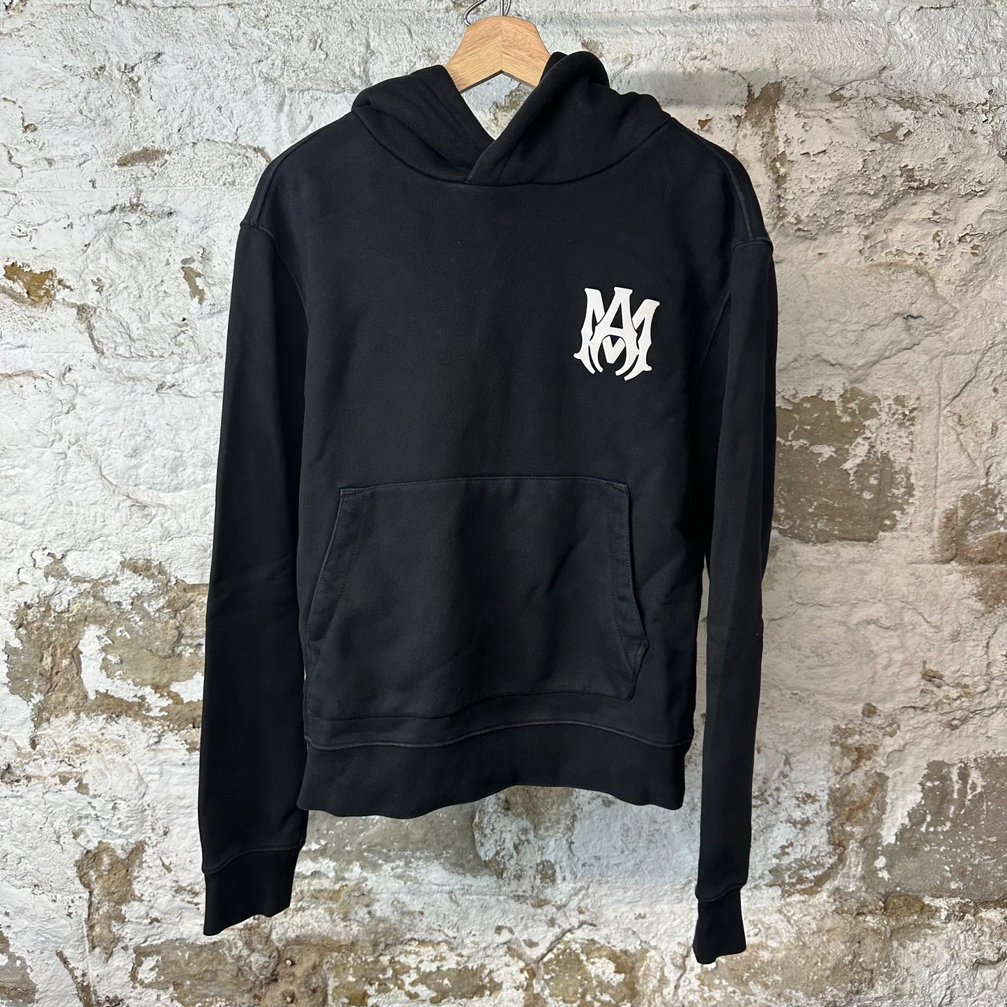 Amiri White MA Black Hoodie Sz M