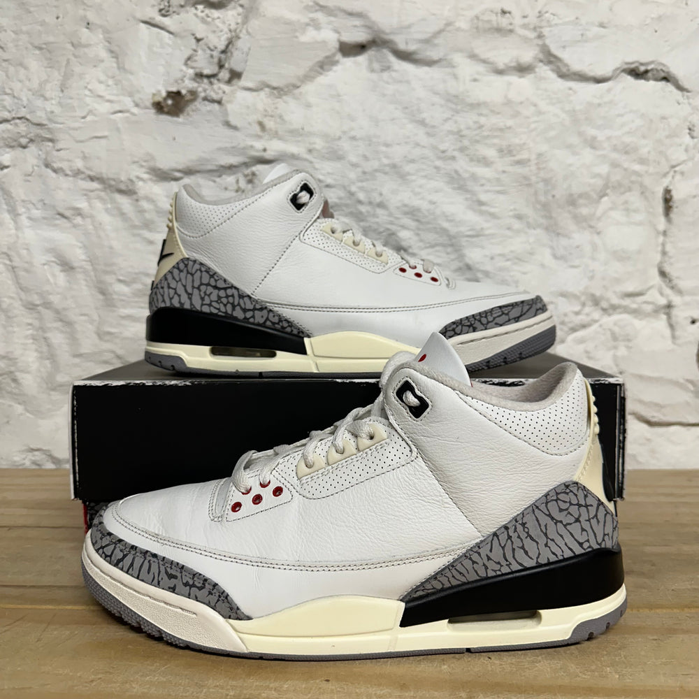 Air Jordan 3 White Cement Reimagined Sz 10
