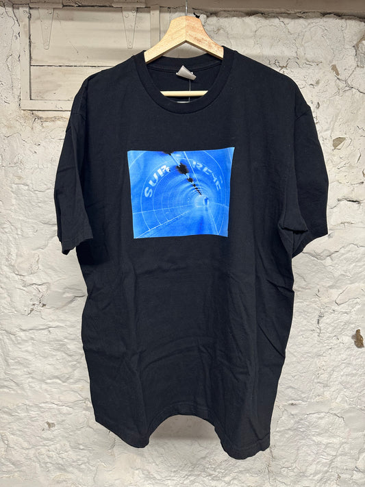 Supreme Tunnel Logo Black T-Shirt Sz XL