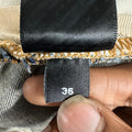 Amiri MX1 Black Leather Dark Blue Denim Jeans Sz 36