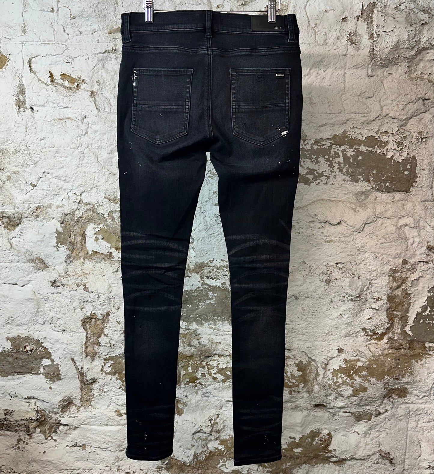 Amiri MX1 Brown Plaid Black Denim Jeans Sz 31