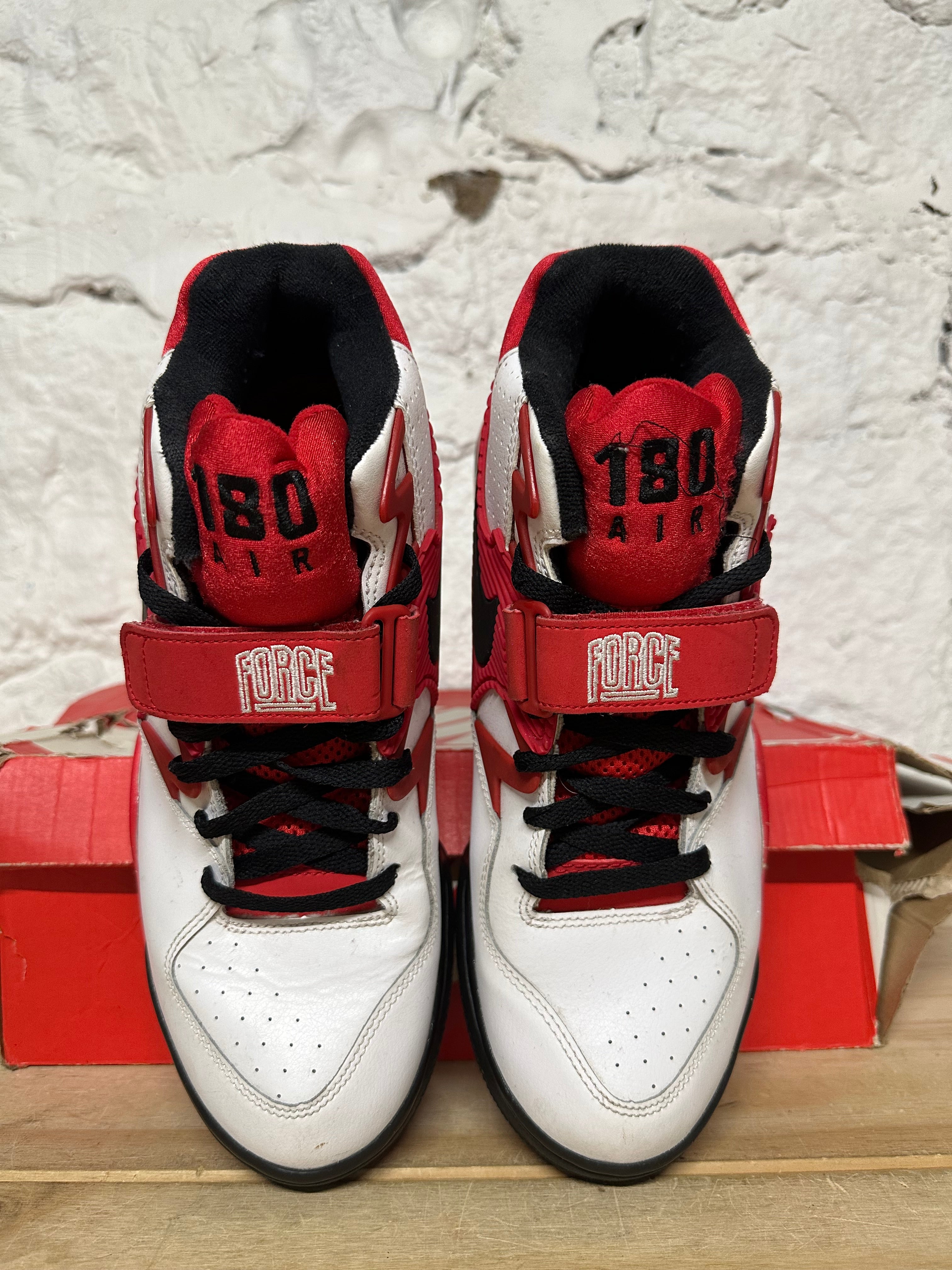 high top air force ones red and black