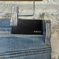Amiri Purple Suede Core Logo Blue Denim Jeans Sz 32 DS