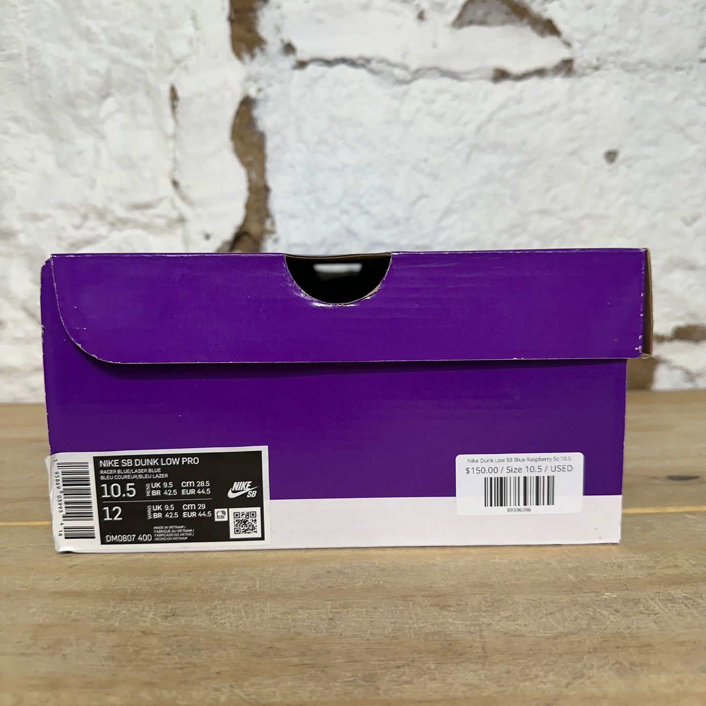 Nike SB Dunk Low Blue Raspberry Sz 10.5