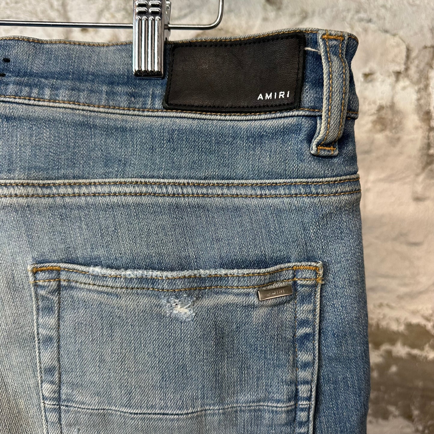 Amiri MX1 Blue Tie Dye Blue Denim Jeans Sz 33