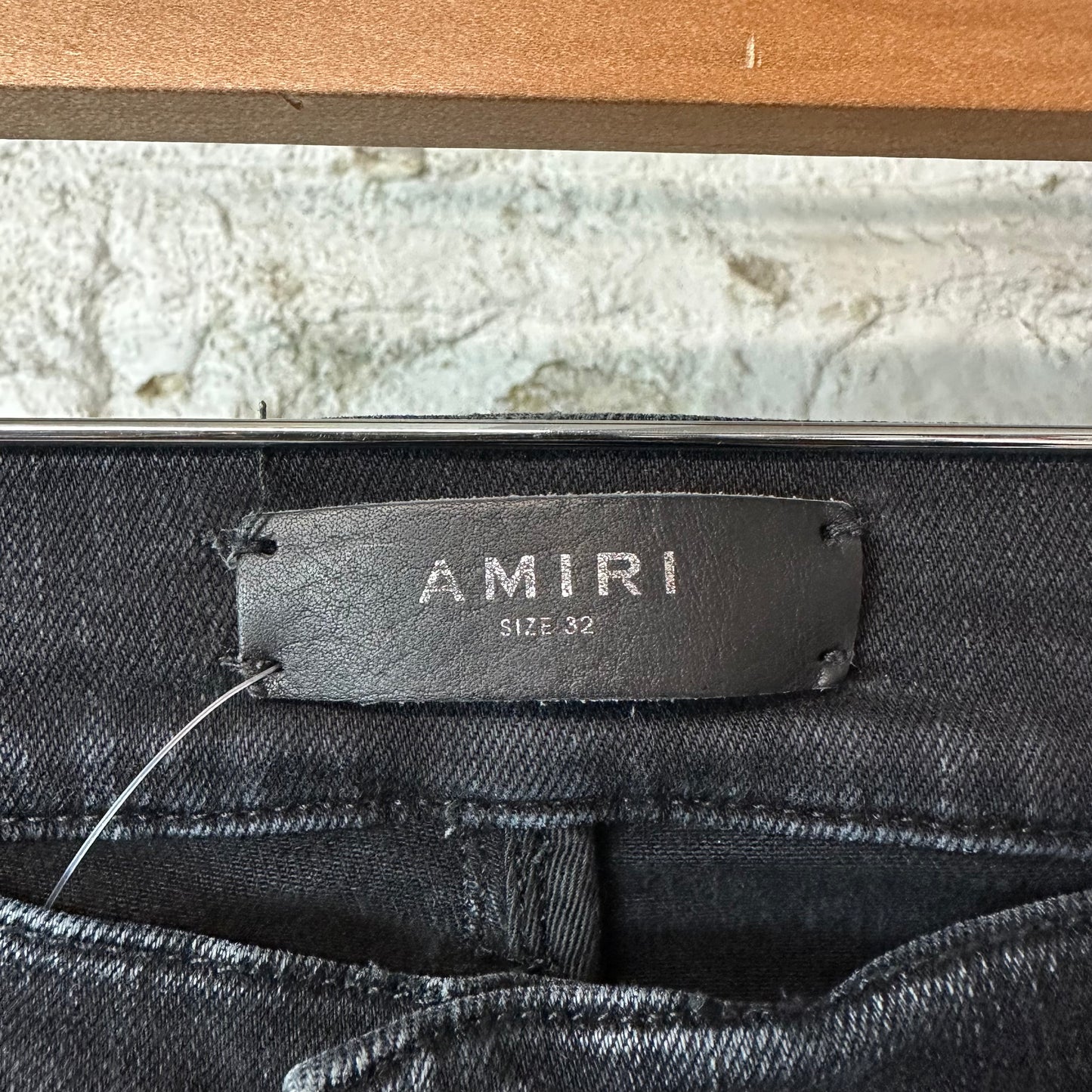 Amiri MX1 Green Suede Black Denim Jeans Sz 32