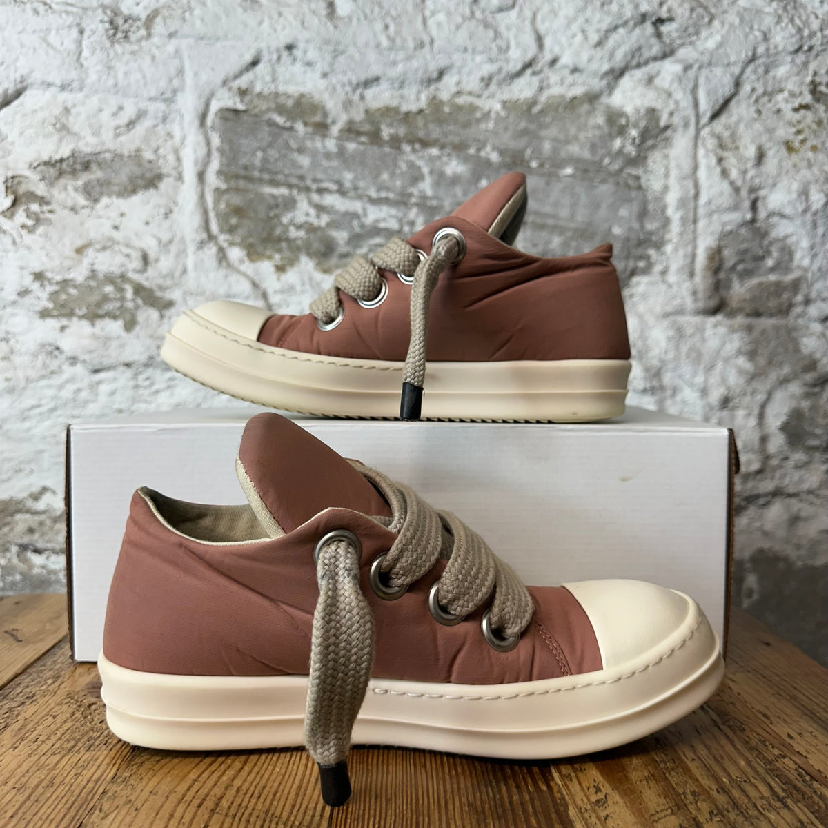 Rick Owens Jumbo Lace Dusty Pink Milk Sneaker Sz 7 (40)