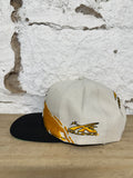 Hellstar Paintbrush Black Yellow Cream Snapback Hat DS