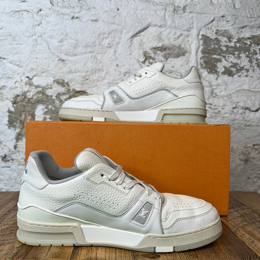 Louis Vuitton White Cream Trainer Sneaker Sz 11.5 (10LV)