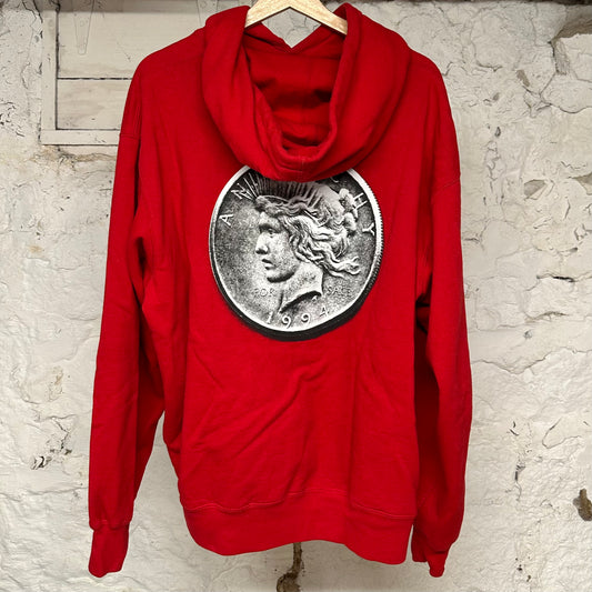 Supreme Anarchy Red Hoodie Sz L