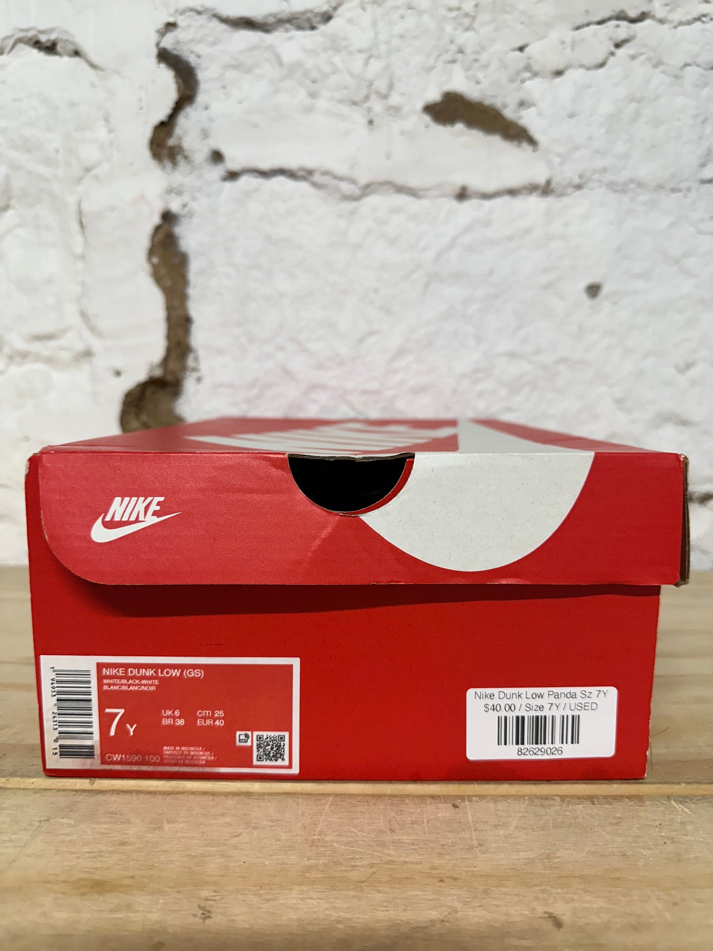 Nike Dunk Low Panda Sz 7Y