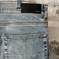 Amiri MX1 Tie Dye Washed Blue Denim Jeans Sz 36
