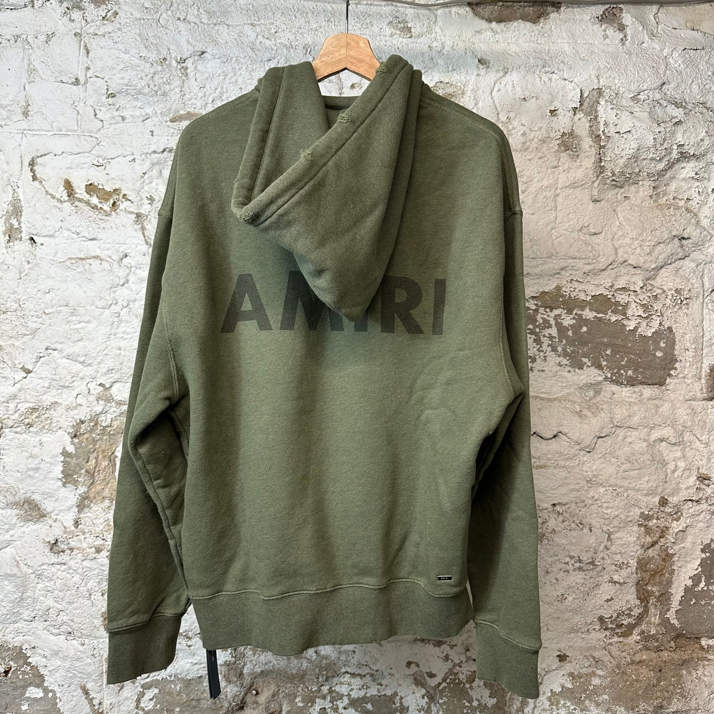 Amiri Stencil Oversized Hoodie Green Sz M